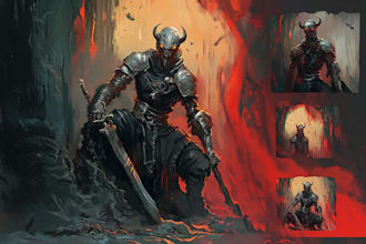 draw horror or fantasy monster or creature for you