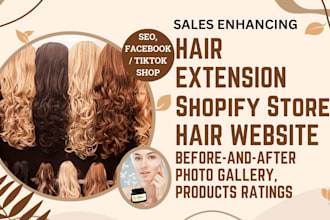 design thriving hair extension shopify store hair website hair care store