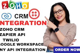 develop custom api integration twilio zoho crm zapier integrate api smartsheet