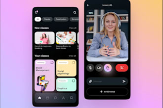 build ai elearning chat bot app, online course app, language learning app