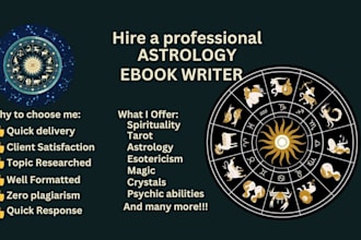 ghostwriter 30,000 words astrology, tarot, spirituality, witchcraft story ebook
