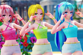 completely fix and rig your model 3d for mmd, blender, unity, vrchat, vrtuber,