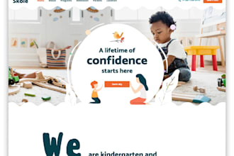 build kindergarten website, preschool, nursery school, children daycare website