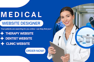 design therapy medical mental healthcare clinic dentist website
