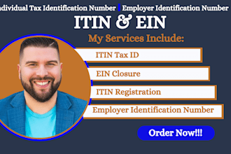 get non resident irs tax id, itin number for individuals ein for US llc c
