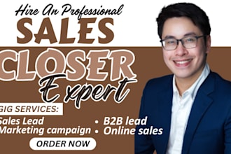 sales closer sales rep sales lead agent high ticket closer sales lead generation