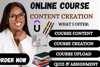 create online course content creation course curriculum training course