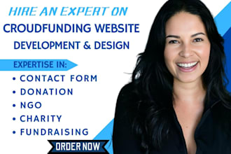 create croundfunding wordpress website, fundraising website charity donation ngo