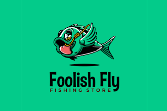 design awesome fishing store logo