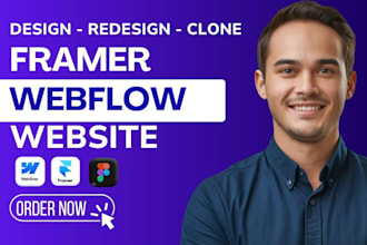 design webflow website, framer website, figma to webflow framer landing page