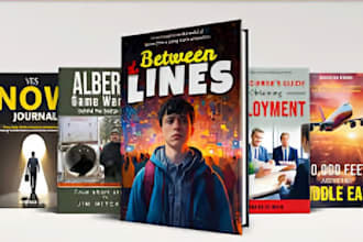 design aesthetic book cover for kindle paperback ebook and amazon KDP