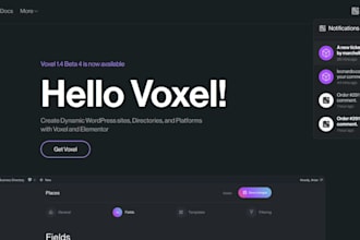 develop a directory listing website with voxel theme