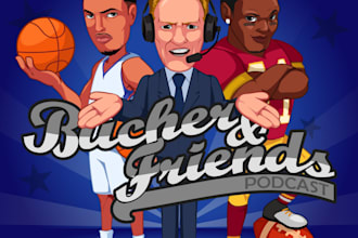 design sports podcast cover logo