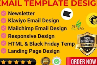 design responsive mailchimp and klaviyo email templates