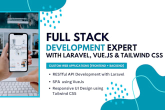 full stack development with laravel vuejs tailwind CSS