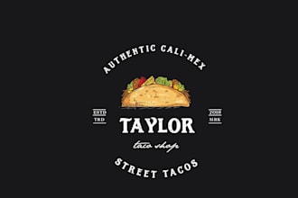 design awesome taylor taco shop logo