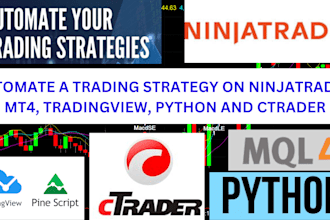 automate a trading strategy on ninjatrader, mt4, tradingview, python and ctrader