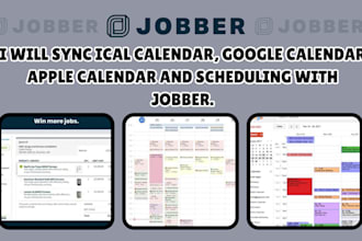 sync ical calendar, google calendar apple calendar and scheduling with jobber