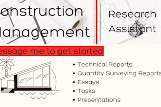 do construction management and quantity surveying related research and reports