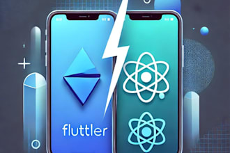 develop stunning frontend apps using react native and flutter