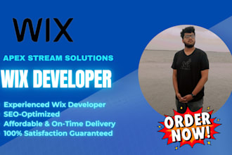 design, develop, wix with ecommerce and SEO optimization