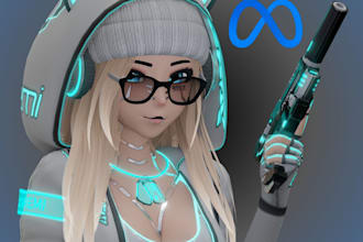 create custom avatar for vrchat, vtuber, live2d, oculus quest and pc compatible
