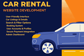 develop a car rental website, limousine rental website, uber booking website