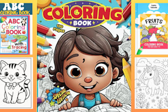 create amazing children coloring book pages for your amazon book publishing