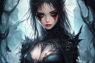 make horror fantasy horror book cover