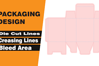 create dieline or die cut line for your box packaging design