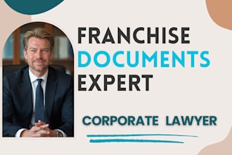 expert review and drafting of franchise agreements fdd and  manuals