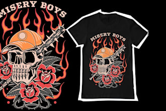create vintage retro graphics t shirt design with in 12 hours