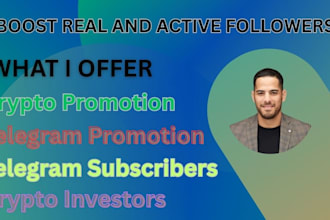 add 500k organic telegram subscribers, group investors, real followers, users