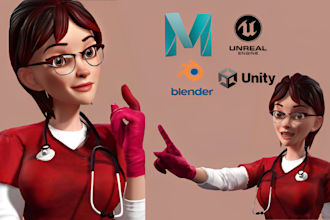 create 3d cartoon character, 3d pixar style, disney character, maya rig, ue5 rig