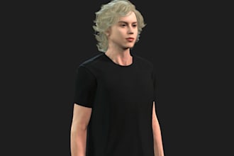 revamp realistic 3d game character, nsfw,blender,rig3d topology