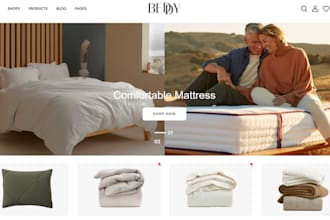 design mattress shopify store pillow towel kitchen towel blanket website