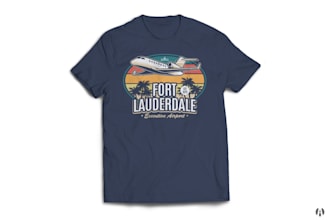 create a custom retro vintage illustration t shirt design