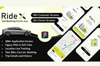 design ui ux car rental mobile app taxi booking app ui ux car rental app