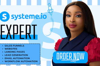 do systeme io sales funnel, landing page, website with automations on systeme io