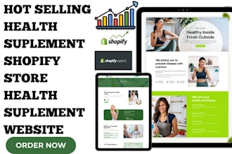 health supplement website supplement shopify store health and fitness website