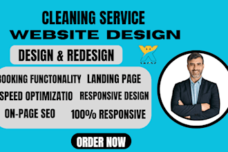 design cleaning services wix hotel spa booking landing page website design