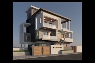 make house architectural, realistic landscape, interior commercial model, revit
