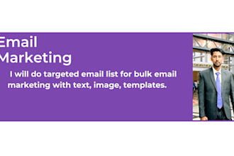 do niche targeted email list for bulk email marketing with text,image,templates