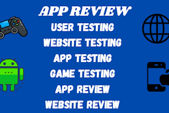 test or review your app, game, website or moblie app