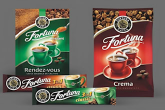 do pouch design for coffee label, mylar bag, weed, cbd, food packaging design