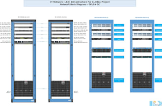 do network topology, network diagram and server rack design