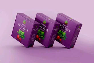 design custom box or product packaging design, mailer box, label, and 3d mockup