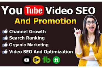 do youtube video promotion, channel rank, SEO optimization