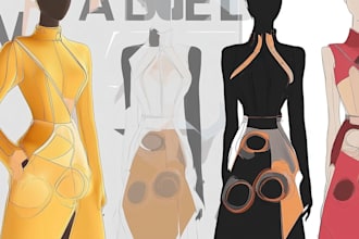 do fashion flat sketches and technical drawings