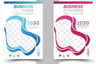 design book cover or ebook cover with back and spine